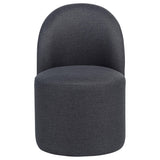  Coaster Furniture Aubrey 107062CHAR Set of 2 Upholstered Barrel Dining Side Chair - Charcoal IMAGE 2