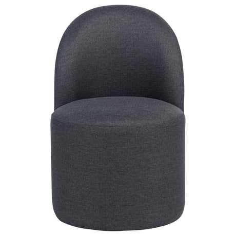  Coaster Furniture Aubrey 107062CHAR Set of 2 Upholstered Barrel Dining Side Chair - Charcoal IMAGE 2