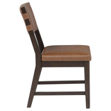  Coaster Furniture Tegan 107072 Set of 2 Faux Leather Upholstered Dining Side Chair - Cognac IMAGE 2