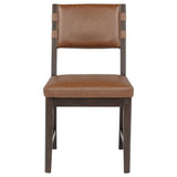  Coaster Furniture Tegan 107072 Set of 2 Faux Leather Upholstered Dining Side Chair - Cognac IMAGE 8