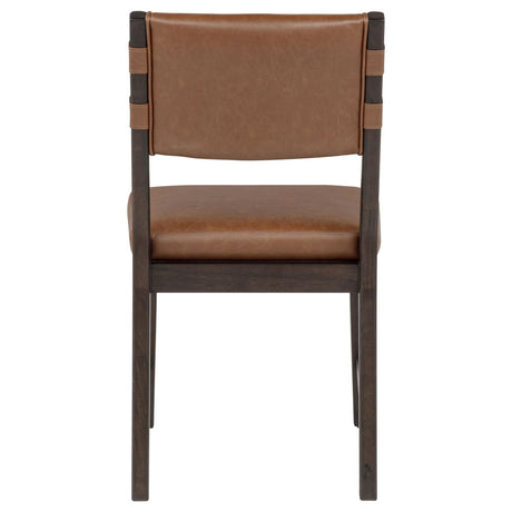  Coaster Furniture Tegan 107072 Set of 2 Faux Leather Upholstered Dining Side Chair - Cognac IMAGE 9
