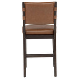  Coaster Furniture Tegan 107079 Set of 2 Faux Leather Upholstered Counter Height Chair - Cognac IMAGE 7