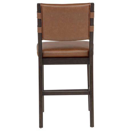  Coaster Furniture Tegan 107079 Set of 2 Faux Leather Upholstered Counter Height Chair - Cognac IMAGE 7