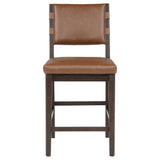  Coaster Furniture Tegan 107079 Set of 2 Faux Leather Upholstered Counter Height Chair - Cognac IMAGE 8