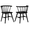  Coaster Furniture Jeffries 107202BLK Set of 2 Windsor Wood Dining Side Chair - Black IMAGE 1
