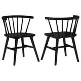  Coaster Furniture Jeffries 107202BLK Set of 2 Windsor Wood Dining Side Chair - Black IMAGE 1