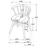  Coaster Furniture Jeffries 107202BLK Set of 2 Windsor Wood Dining Side Chair - Black IMAGE 12