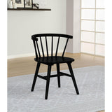  Coaster Furniture Jeffries 107202BLK Set of 2 Windsor Wood Dining Side Chair - Black IMAGE 6