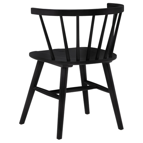  Coaster Furniture Jeffries 107202BLK Set of 2 Windsor Wood Dining Side Chair - Black IMAGE 7