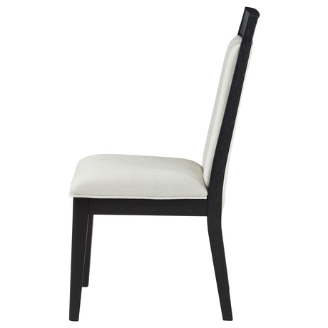  Coaster Furniture Brookmead 108233 Set of 2 Dining Side Chair - Ivory/Black IMAGE 4