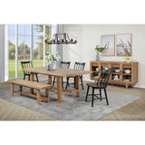  Coaster Furniture Middleton 108543 60-inch Wood Backless Dining Bench - Natural Brown IMAGE 5