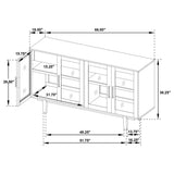  Coaster Furniture Middleton 108545BLK 4-door Sideboard Server with Dual Drawers - Black IMAGE 11