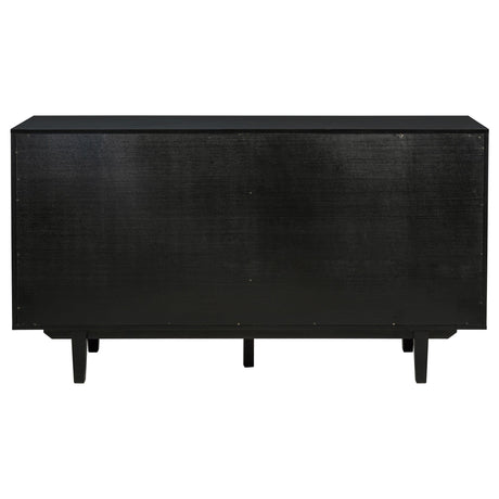  Coaster Furniture Middleton 108545BLK 4-door Sideboard Server with Dual Drawers - Black IMAGE 4