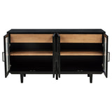 Coaster Furniture Middleton 108545BLK 4-door Sideboard Server with Dual Drawers - Black IMAGE 9