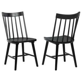  Coaster Furniture Middleton 108546BLK Set of 2 Solid Wood Dining Side Chair - Black IMAGE 1