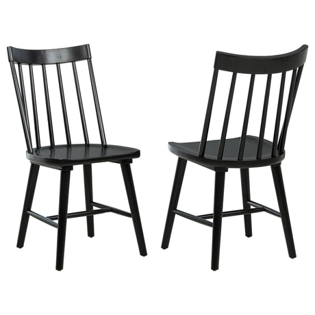  Coaster Furniture Middleton 108546BLK Set of 2 Solid Wood Dining Side Chair - Black IMAGE 1