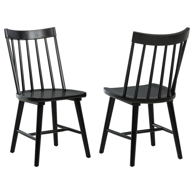  Coaster Furniture Middleton 108546BLK Set of 2 Solid Wood Dining Side Chair - Black IMAGE 1