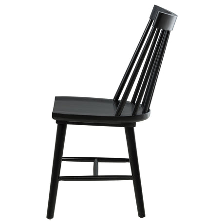  Coaster Furniture Middleton 108546BLK Set of 2 Solid Wood Dining Side Chair - Black IMAGE 10