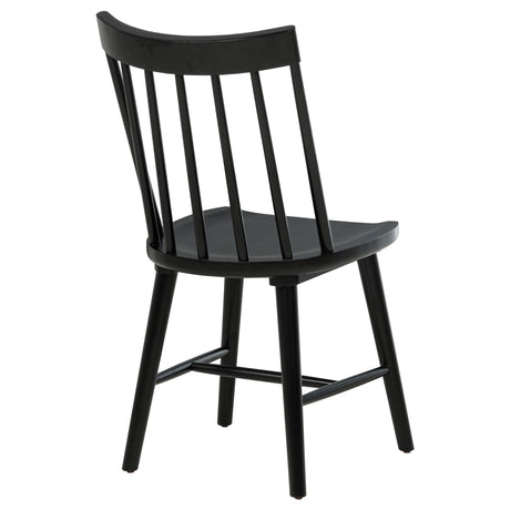  Coaster Furniture Middleton 108546BLK Set of 2 Solid Wood Dining Side Chair - Black IMAGE 2