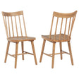  Coaster Furniture Middleton 108546NAT Set of 2 Solid Wood Dining Side Chair - Brown IMAGE 1