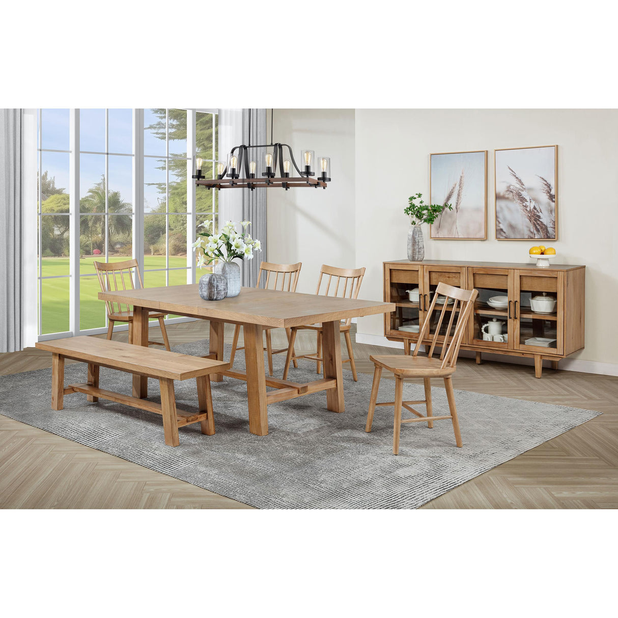  Coaster Furniture Middleton 108546NAT Set of 2 Solid Wood Dining Side Chair - Brown IMAGE 12