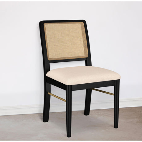  Coaster Furniture Arini 108932BLK Set of 2 Rattan Cane Dining Side Chair - Black IMAGE 2