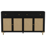  Coaster Furniture Arini 108935BLK 2-drawer Cane Door Dining Sideboard Server - Black IMAGE 11