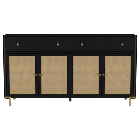  Coaster Furniture Arini 108935BLK 2-drawer Cane Door Dining Sideboard Server - Black IMAGE 11