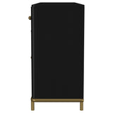  Coaster Furniture Arini 108935BLK 2-drawer Cane Door Dining Sideboard Server - Black IMAGE 4