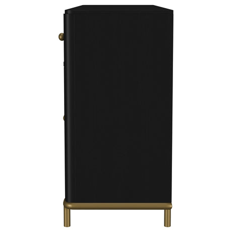  Coaster Furniture Arini 108935BLK 2-drawer Cane Door Dining Sideboard Server - Black IMAGE 4