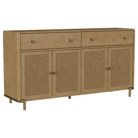  Coaster Furniture Arini 108935SWD 2-drawer Cane Door Dining Sideboard Server - Sand Wash IMAGE 1