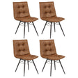  Coaster Furniture Aiken 110302SDL Set of 4 Faux Leather Upholstered Dining Side Chair - Saddle Brown IMAGE 1