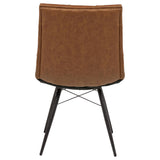 Coaster Furniture Aiken 110302SDL Set of 4 Faux Leather Upholstered Dining Side Chair - Saddle Brown IMAGE 9