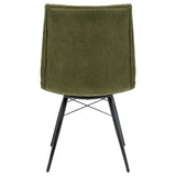  Coaster Furniture Aiken 110332FRT Set of 4 Fabric Upholstered Dining Side Chair - Saddle Forest Green IMAGE 10
