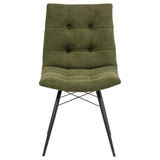  Coaster Furniture Aiken 110332FRT Set of 4 Fabric Upholstered Dining Side Chair - Saddle Forest Green IMAGE 11