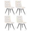  Coaster Furniture Aiken 110332STN Set of 4 Fabric Upholstered Dining Side Chair - Saddle Stone White IMAGE 1