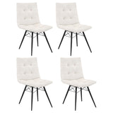  Coaster Furniture Aiken 110332STN Set of 4 Fabric Upholstered Dining Side Chair - Saddle Stone White IMAGE 1