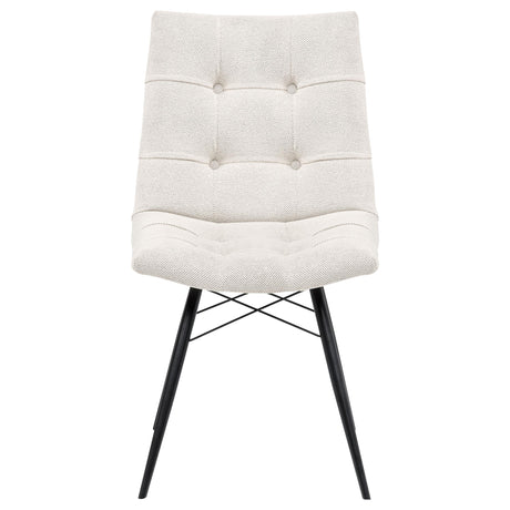 Coaster Furniture Aiken 110332STN Set of 4 Fabric Upholstered Dining Side Chair - Saddle Stone White IMAGE 10