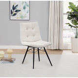  Coaster Furniture Aiken 110332STN Set of 4 Fabric Upholstered Dining Side Chair - Saddle Stone White IMAGE 6
