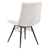  Coaster Furniture Aiken 110332STN Set of 4 Fabric Upholstered Dining Side Chair - Saddle Stone White IMAGE 7