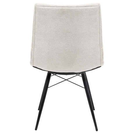  Coaster Furniture Aiken 110332STN Set of 4 Fabric Upholstered Dining Side Chair - Saddle Stone White IMAGE 9