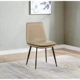  Coaster Furniture Ortega 115472TAN Set of 2 Upholstered Dining Side Chair - Tan IMAGE 5