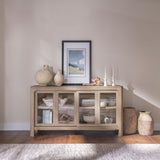  Coaster Furniture Solano 115505 Sliding Door Dining Sideboard Server - Weathered Mango IMAGE 3