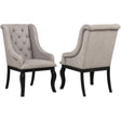  Coaster Furniture Phelps 121233 Set of 2 Upholstered Dining Arm Chair - Tan Distressed Noir IMAGE 1