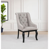  Coaster Furniture Phelps 121233 Set of 2 Upholstered Dining Arm Chair - Tan Distressed Noir IMAGE 2
