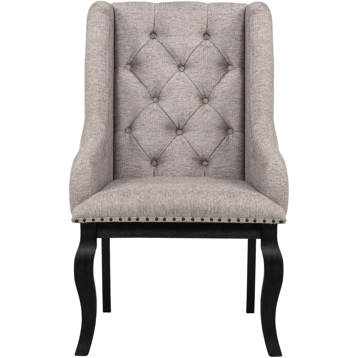  Coaster Furniture Phelps 121233 Set of 2 Upholstered Dining Arm Chair - Tan Distressed Noir IMAGE 4