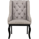  Coaster Furniture Phelps 121233 Set of 2 Upholstered Dining Arm Chair - Tan Distressed Noir IMAGE 4