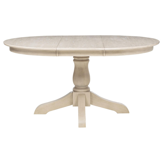 Coaster Furniture Orrison 121261 Oval 62-inch Wood Extension Leaf Dining Table - Linen IMAGE 1