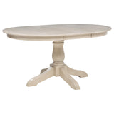  Coaster Furniture Orrison 121261 Oval 62-inch Wood Extension Leaf Dining Table - Linen IMAGE 2