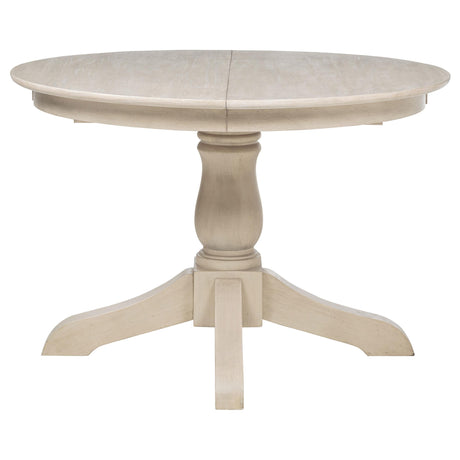  Coaster Furniture Orrison 121261 Oval 62-inch Wood Extension Leaf Dining Table - Linen IMAGE 4